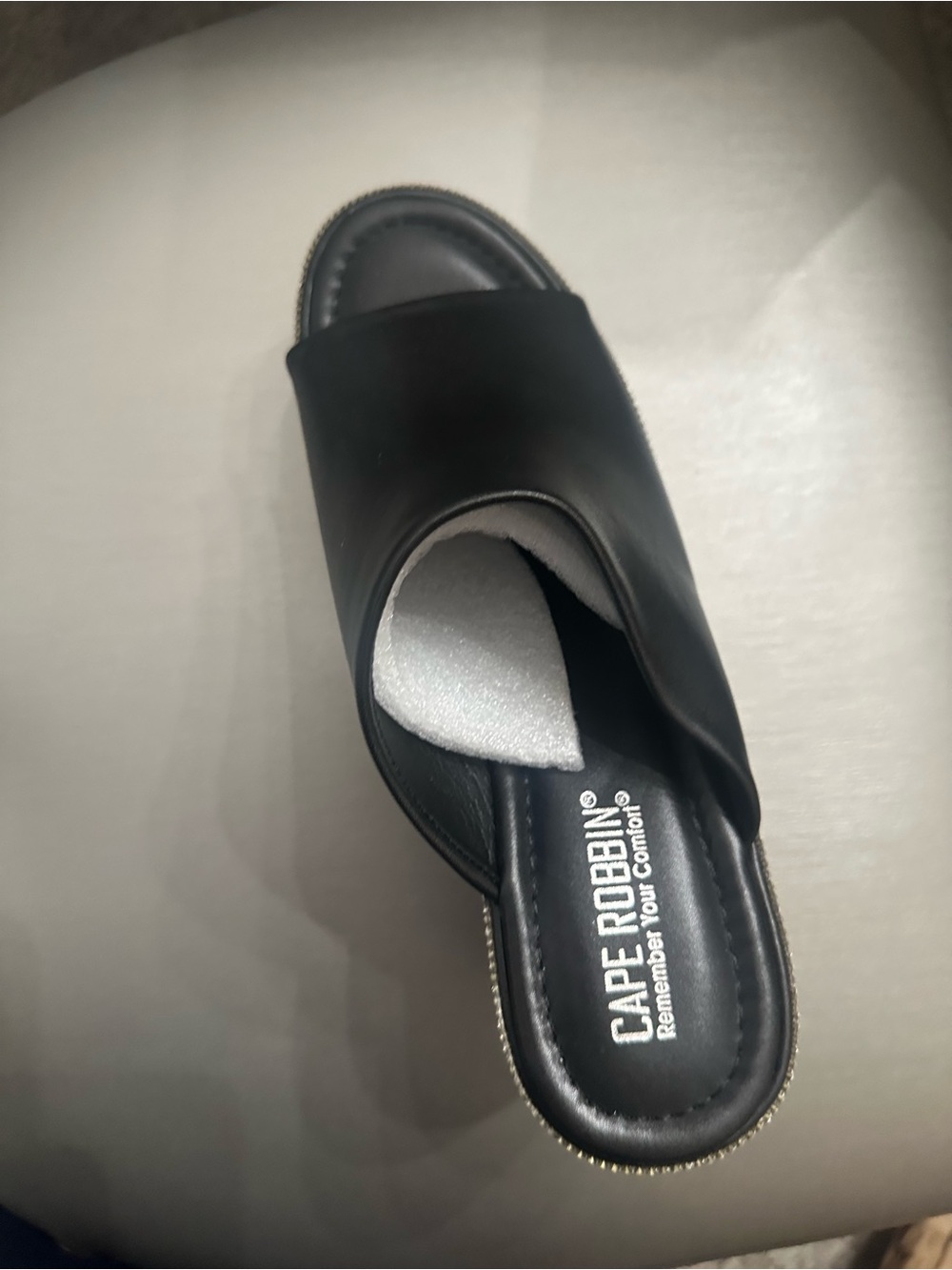 Cape Robbin Black Slide Sandals